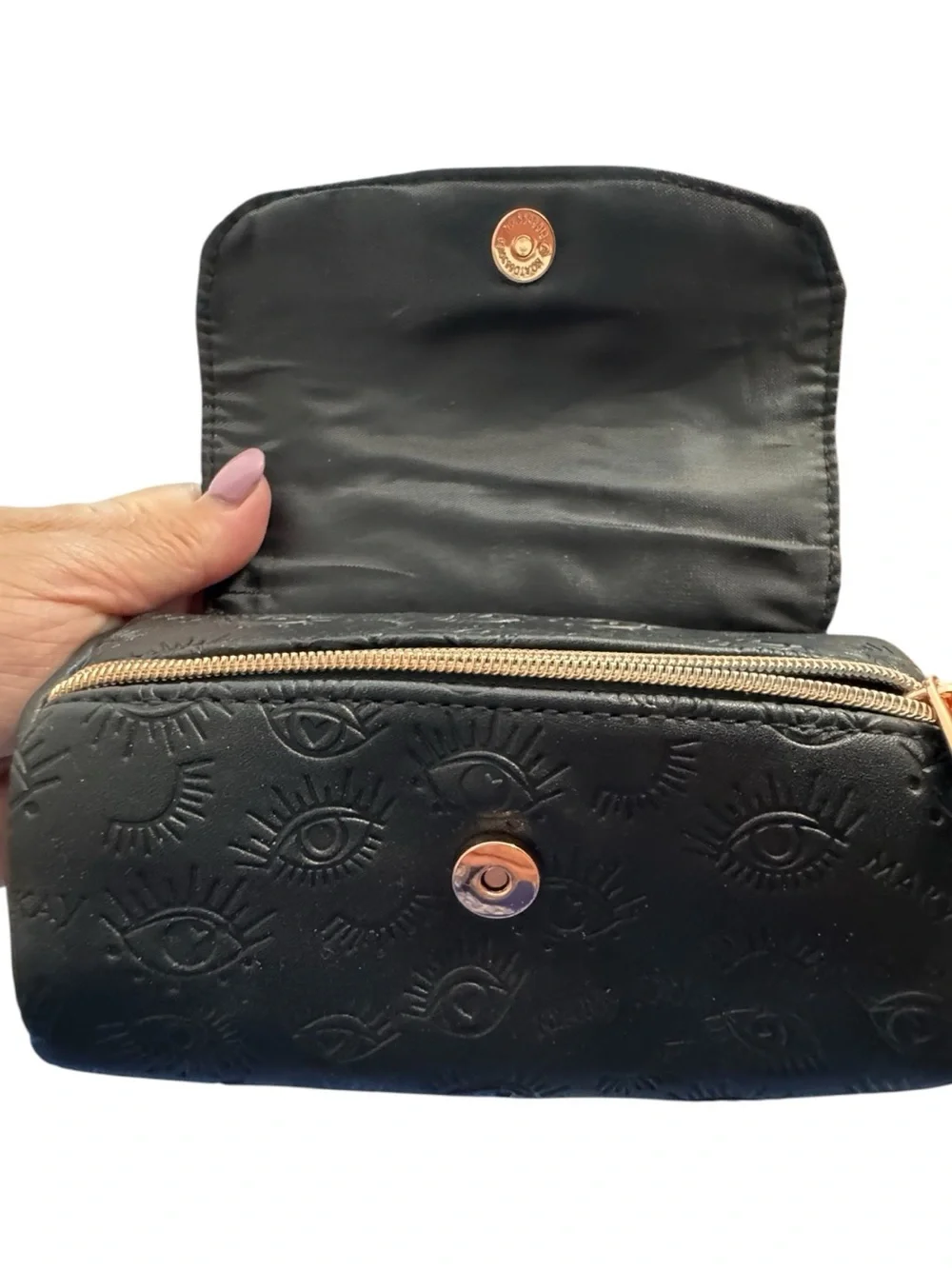 Mary Kay Black Embossed Women's Makeup Case